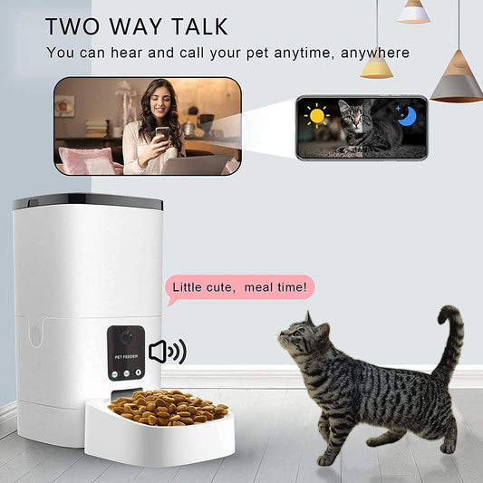 6L Automatic Smart Pet Feeder for Cats and Dogs